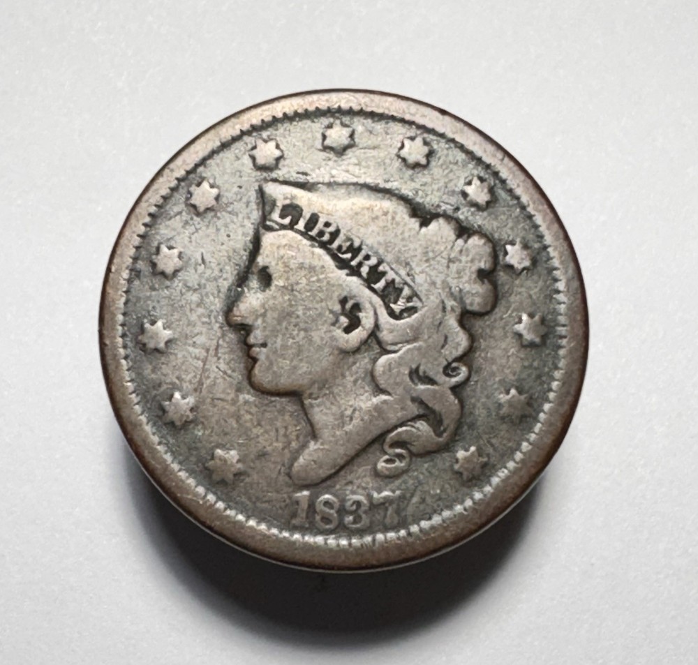 1837 Coronet Head Large Cent  #0415
