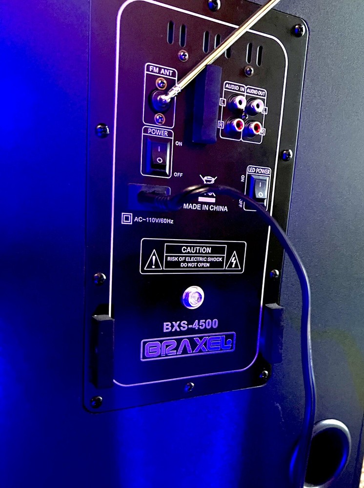 Braxel 4500, Professional Karaoke Bluetooth Speaker Display Screen w/ Mic DJ