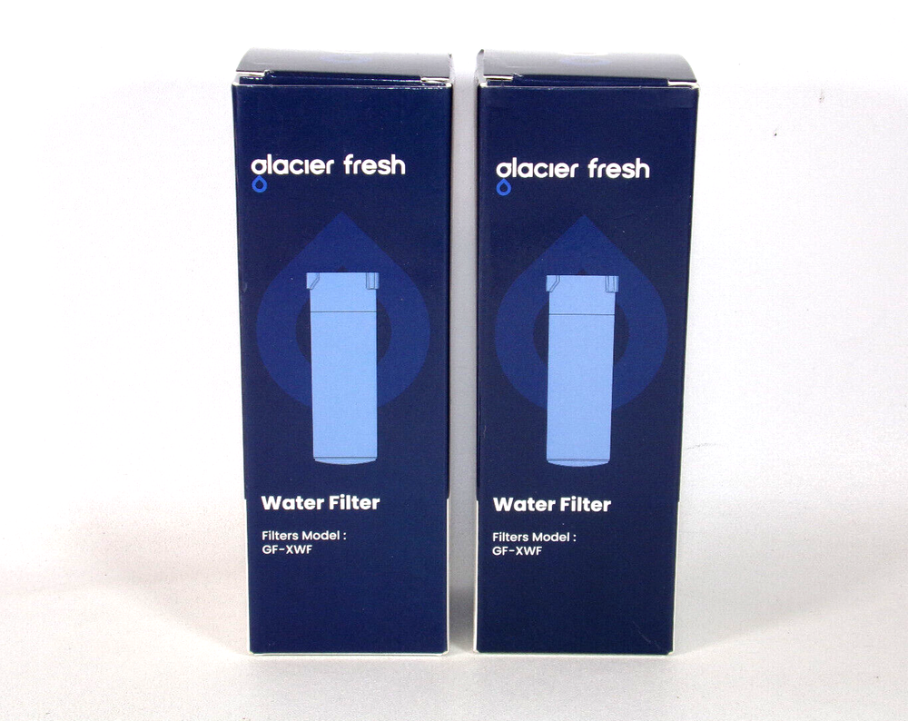 NEW Glacier Fresh Ice & Water Filter GF-XWF for GE Refrigerators (Set of 2)