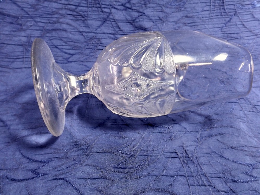 Fan And Diamond Clear Glass Creamer McKee Pattern