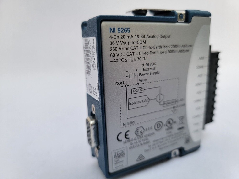 Used National Instruments NI 9265 cDAQ Analog Current Output Module