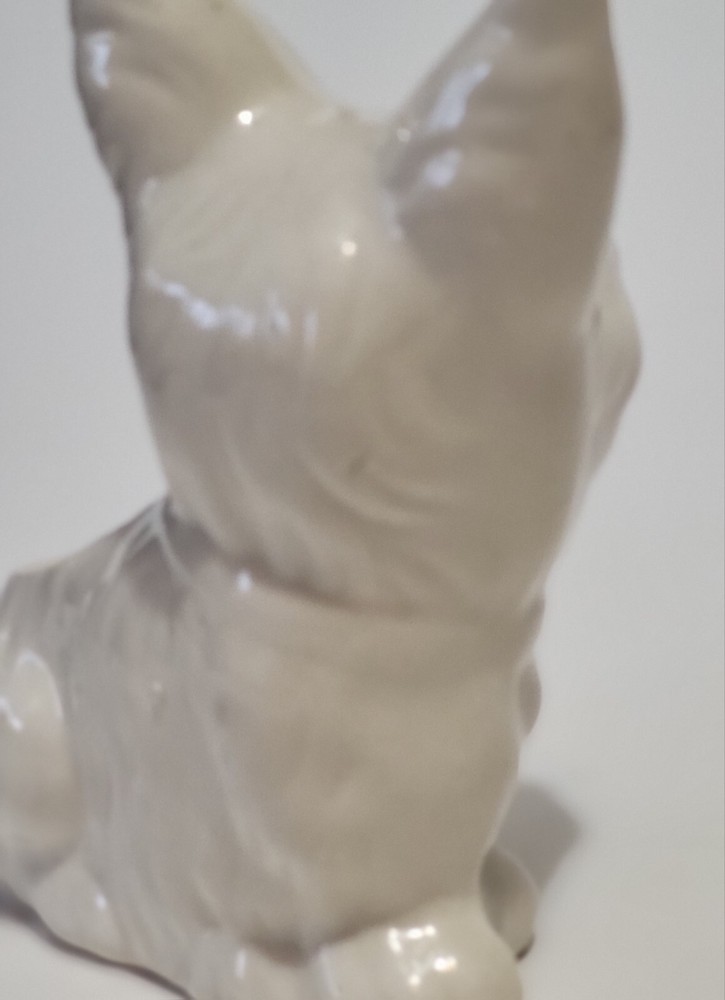 Vintage McM Kitschy White Ceramic Scottie Dog Planter 