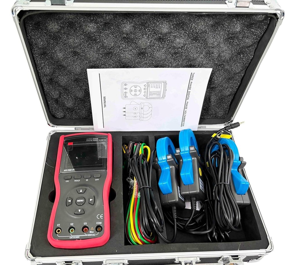 Large Caliber 3 Phase Digital Phase Voltmeter Voltammeter Φ40mm AC 0mA～600A