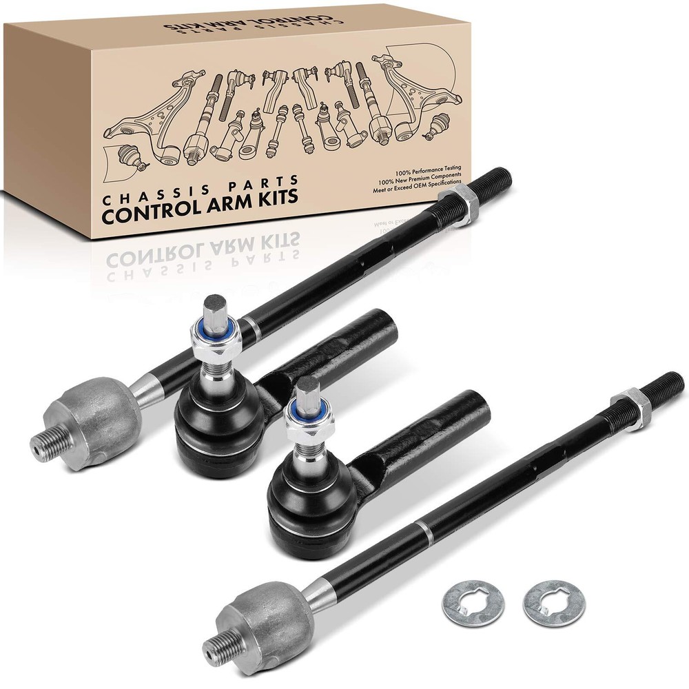 4Pcs Front Inner & Outer Tie Rod End for Chrysler 300 2011-2014 Dodge Challenger