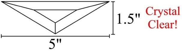 3x5 Half Diamond Bevels - Clear (5)