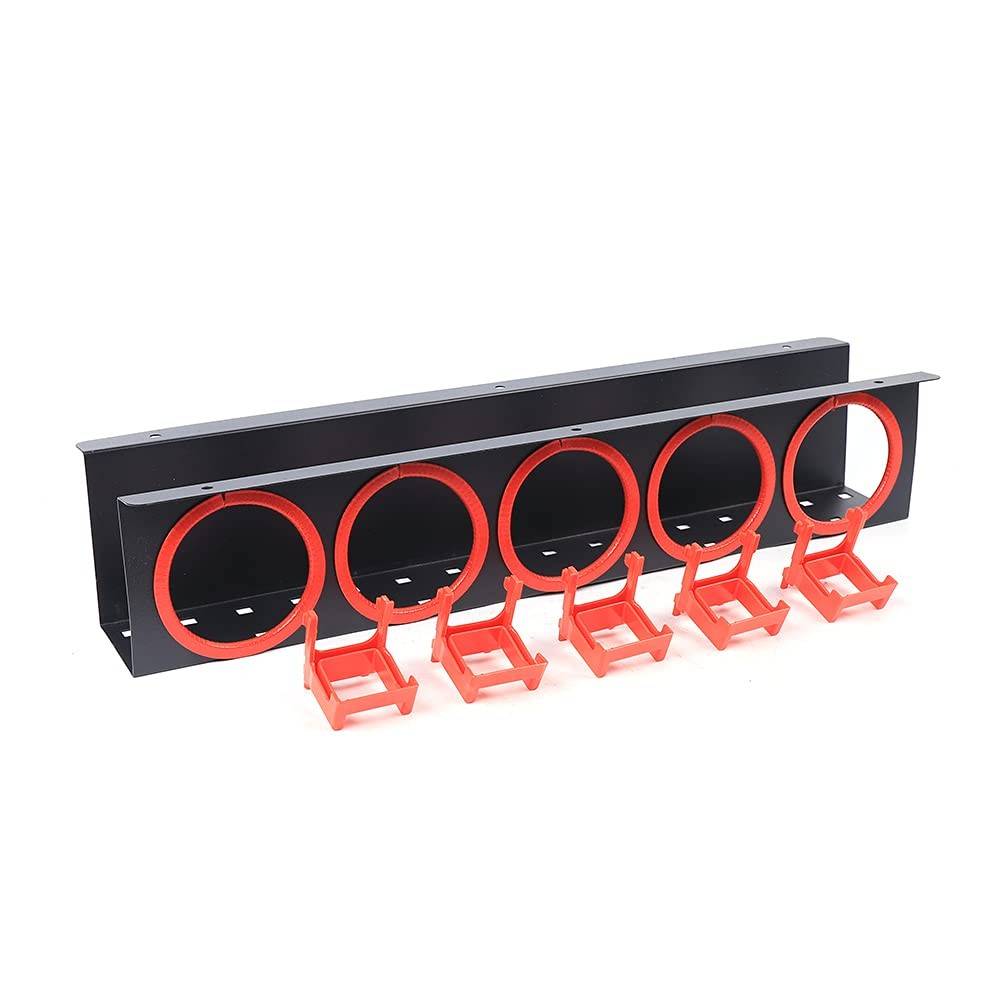 Wall Mounted Spray Bottle Storage Rack 5 Holes Organizer 60x15x15cm