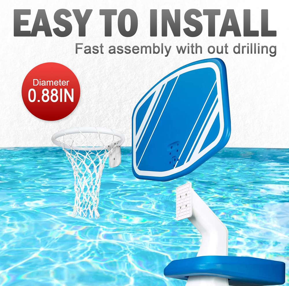 Pool Basketball Rim Replacement for Poolmaster Splashback, Pool Basketball Hoop