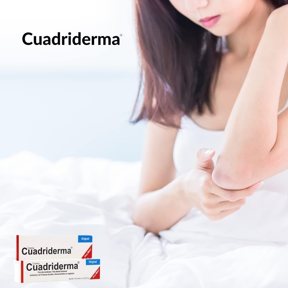 Cuadriderma Original, First Aid Antibiotic, Minor Cuts and Burns Protection Oint