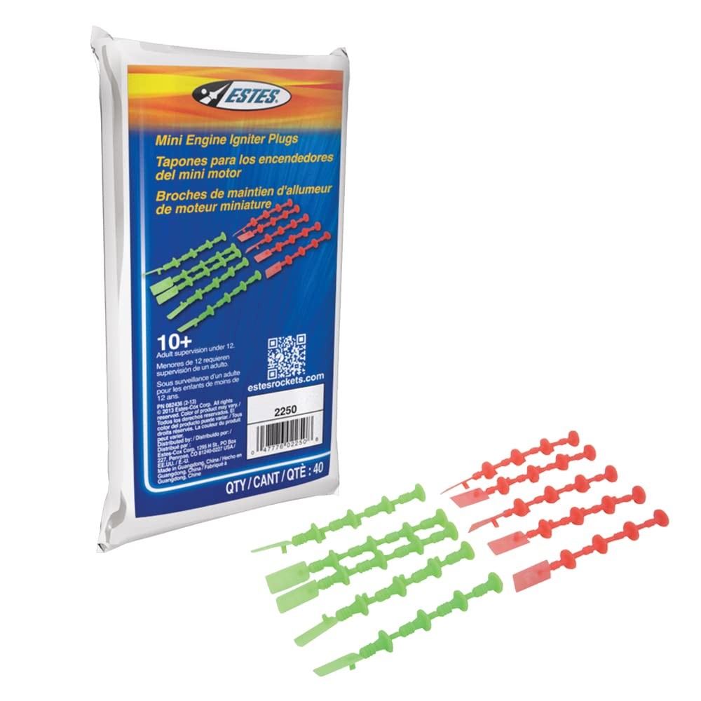 Estes Rockets 2250 Mini Engine Starter Plugs for Model Rocket Engines - 40 Piece