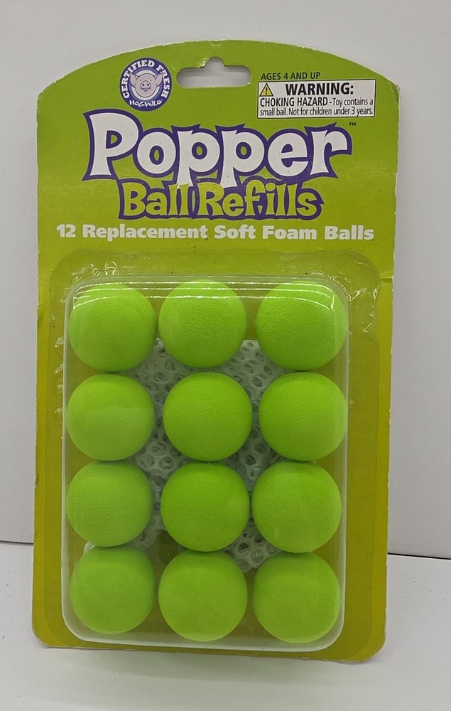 Wild Hog Popper Ball Refills 12 count Green