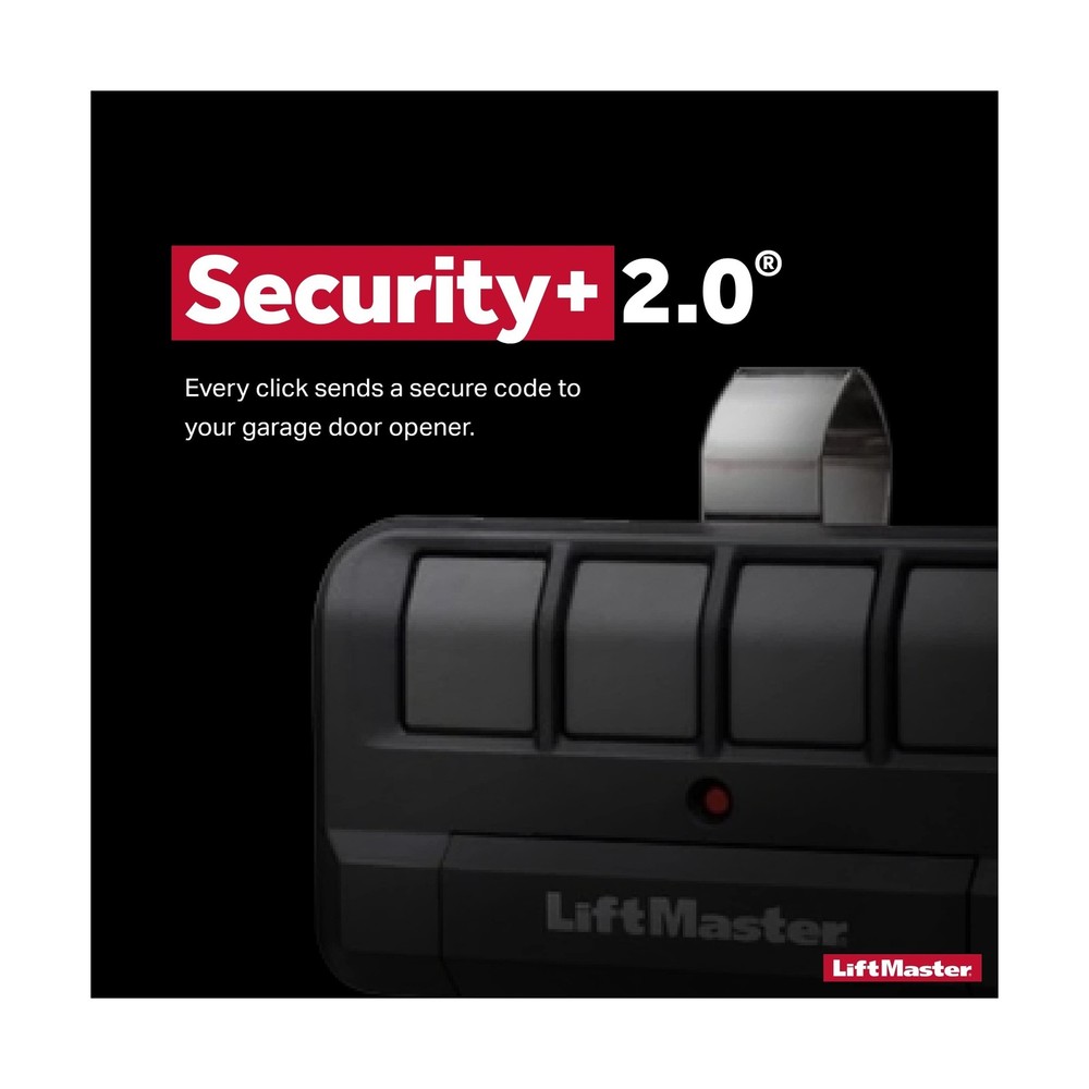 LiftMaster 894LT 4-Button Learning Garage Door Opener Remote Control - with V...
