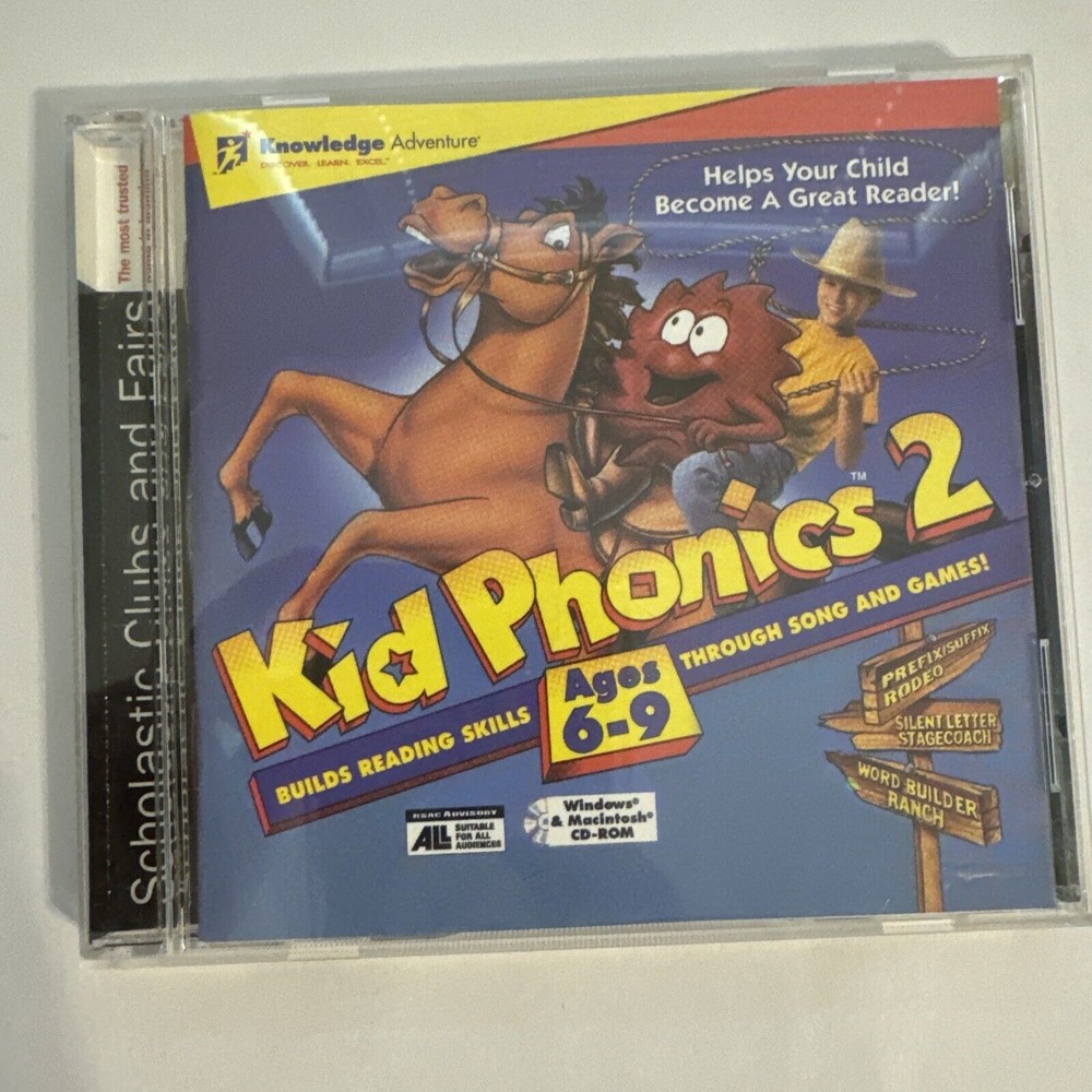 Kid Phonics 2 (PC, 1996) - Complete Jewel Case