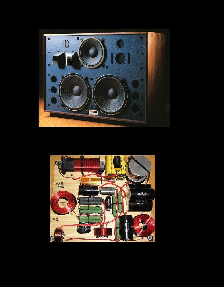 JBL 4350  crossover upgrade -single amp input- 4-way design - built to schematic