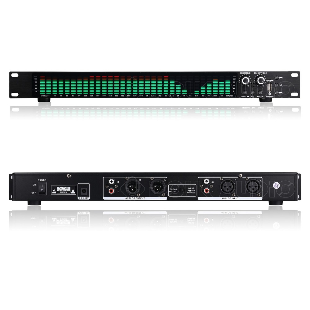 12-band LED Spectrum Analyzer Bluetooth Digital Audio Display for Studio/KTV