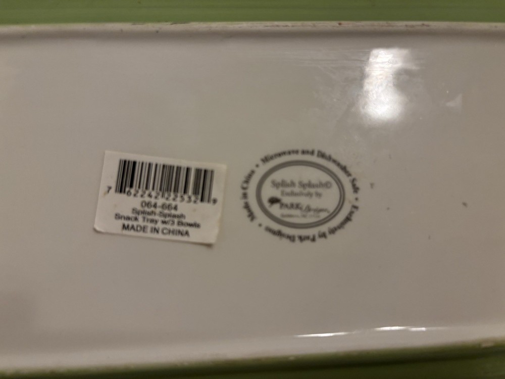 Splish Splash Park Rectangle Lime Green Tray