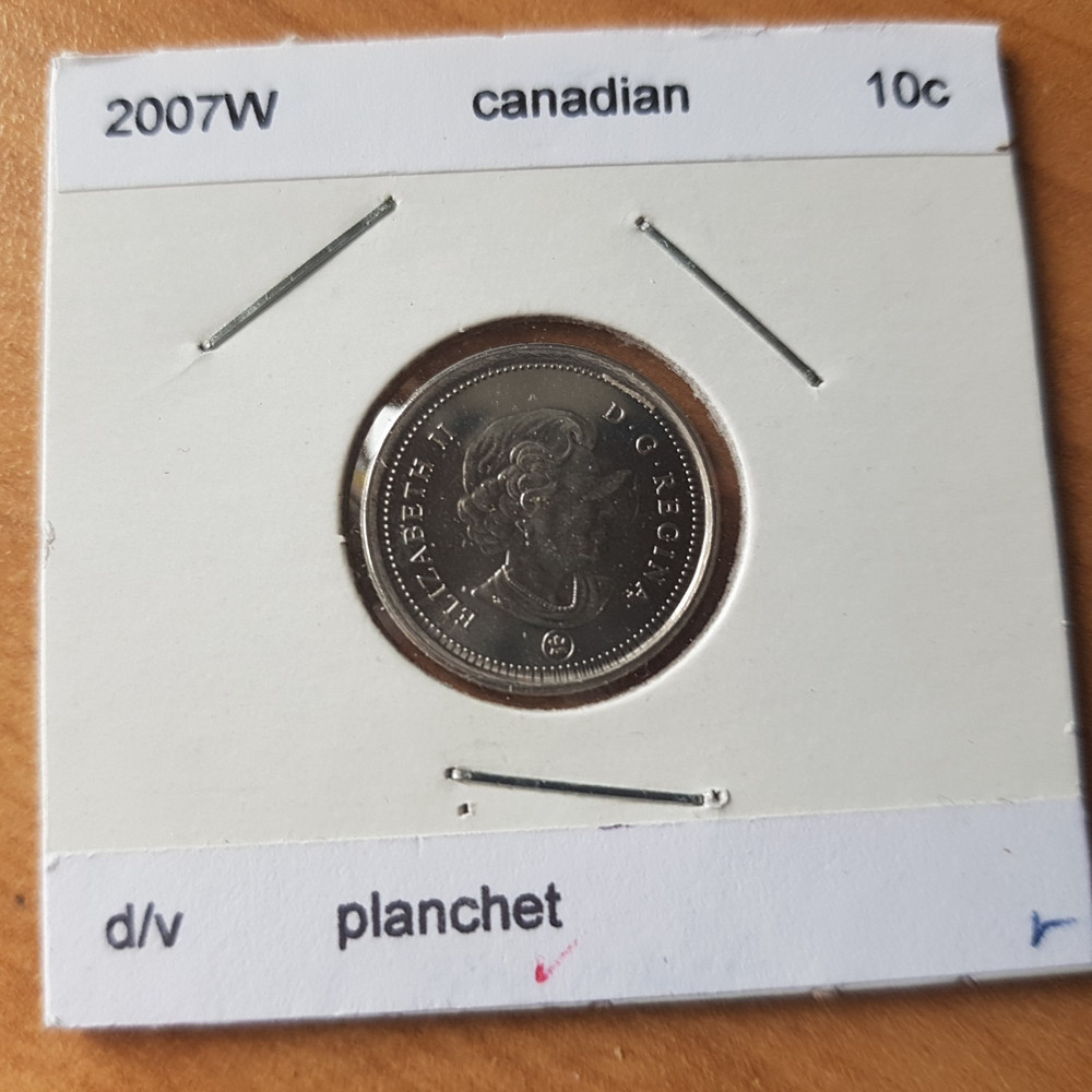 * 2007w * Canada  * Georges VI * 10 cents *planchet *unknown.