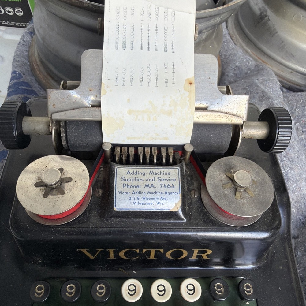 Antique VICTOR Adding Machine Vintage 1920's Era