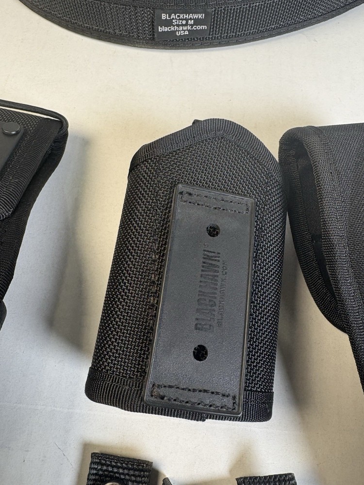 Blackhawk Inner Duty Belt Size Medium W/ Accessories Tactical Pouches Etc