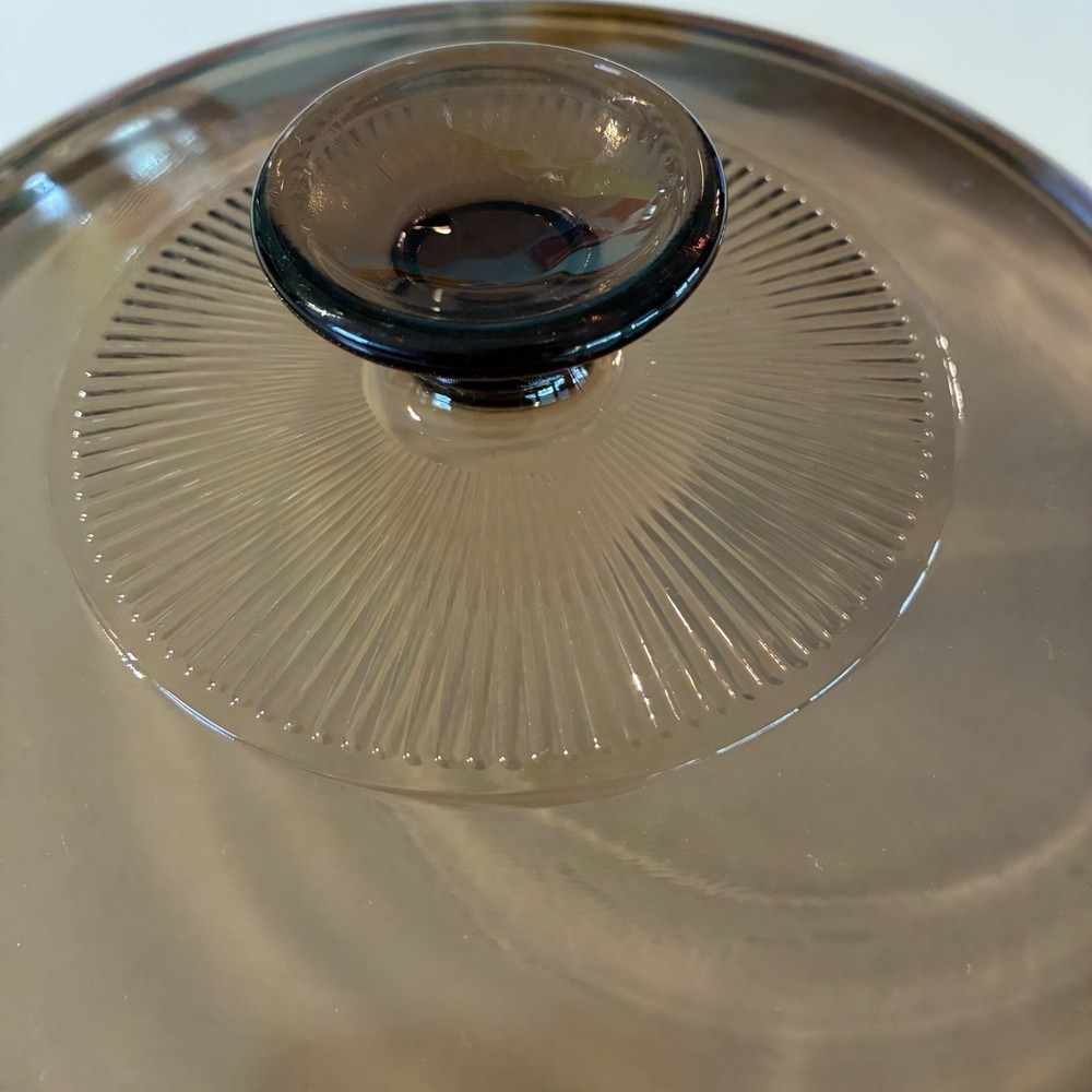 PYREX V-33-C Amber Glass Lid for Visions - V33C LID ONLY / Replacement EUC