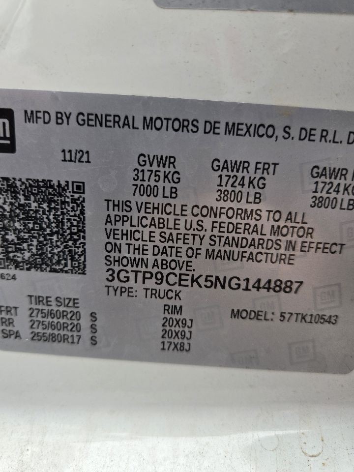 2019-2021 GMC SIERRA 1500 Display and Control Panel ID 86820218
