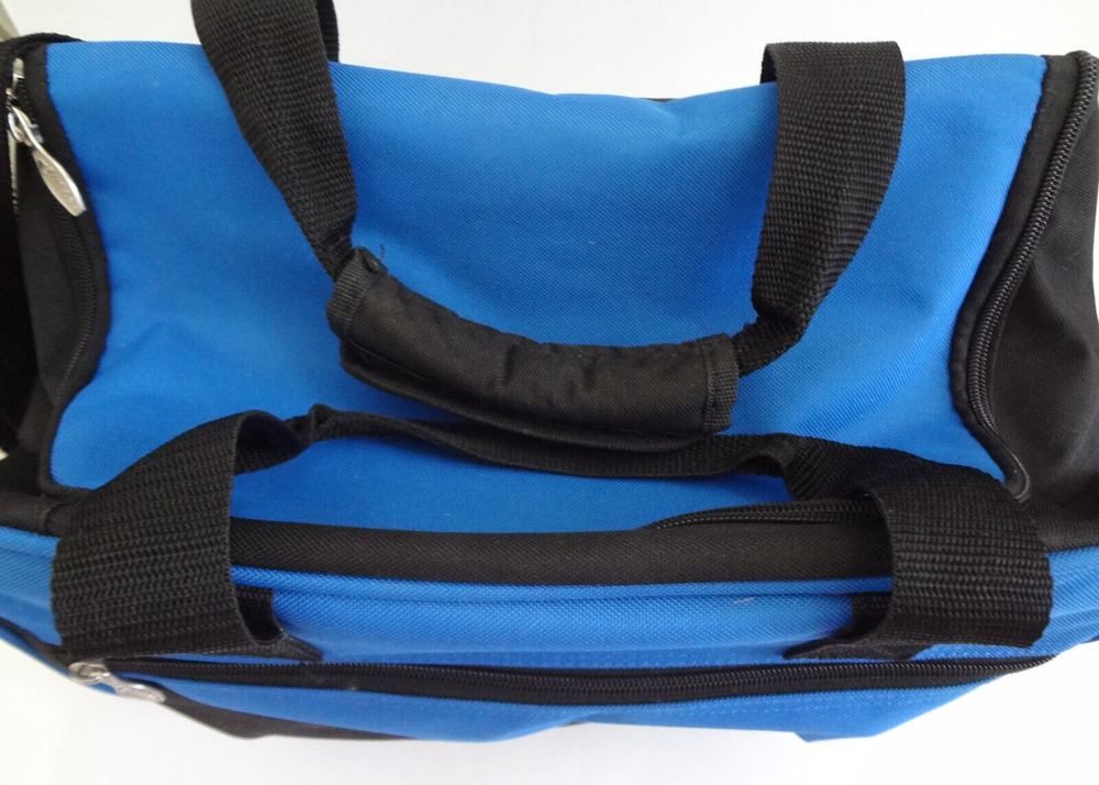 EBONITE SINGLE BALL BOWLING BAG CARRY HANDLE SHOULDER STRAP BLUE BLACK CLASSIC