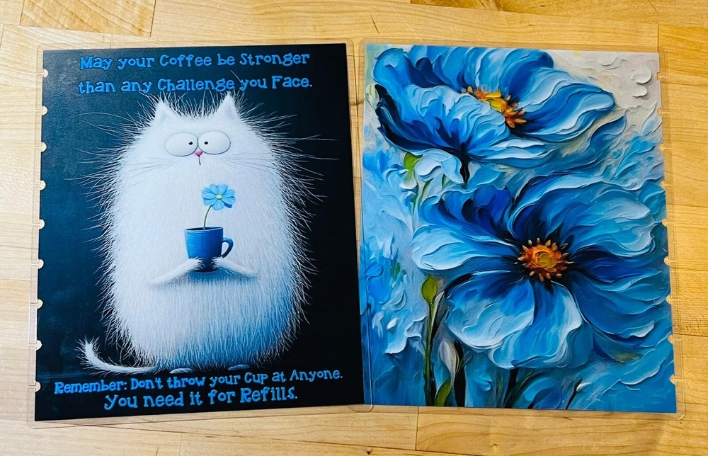 Stressed out Cat needs Coffee Cover Set for use with Classic Happy Planner-