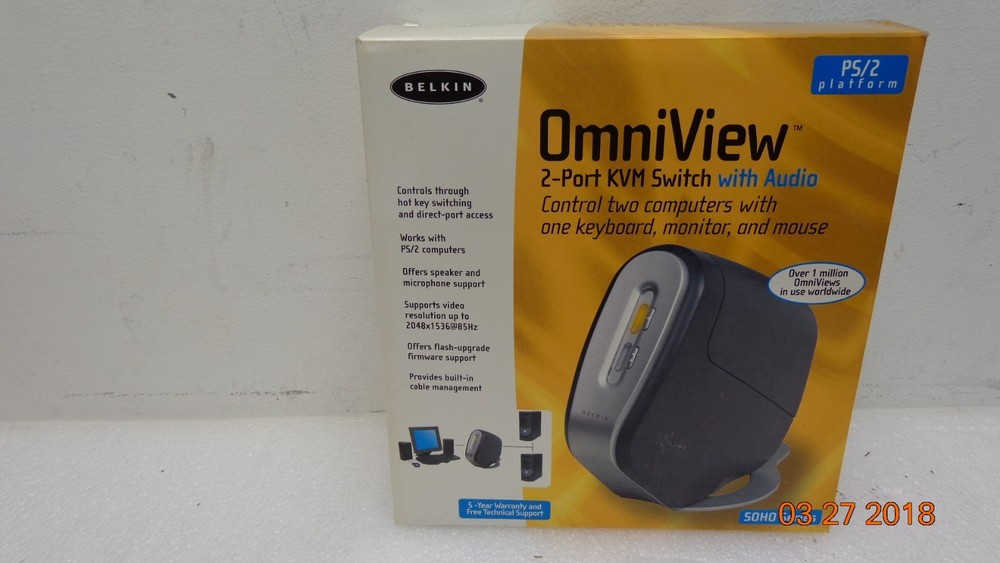 Belkin Omniview SOHO 2-Port KVM Switch with Audio