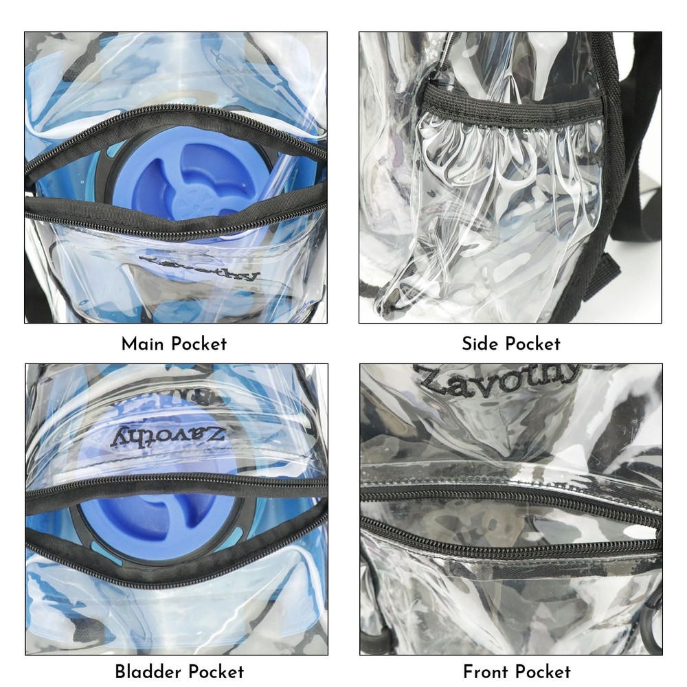 Transparent Rave Hydration Pack - Hydration Backpack - Hydropack with 3L Blad...