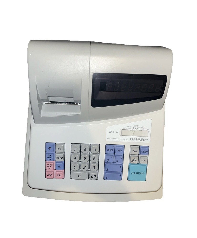 Sharp XE-A101 Electronic Cash Register TESTED with Key