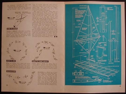 10' Sailboard 1965 How-To build PLANS & Sailing INFO