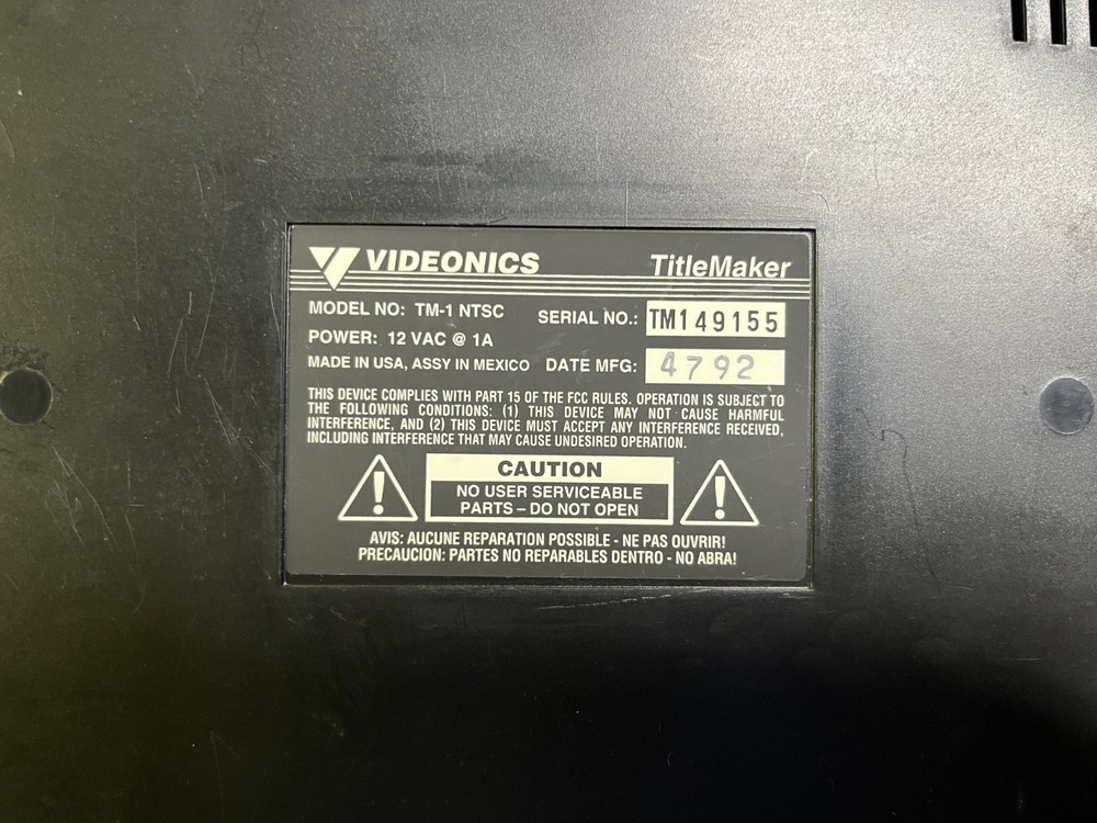 Videonics Titlemaker TM-1