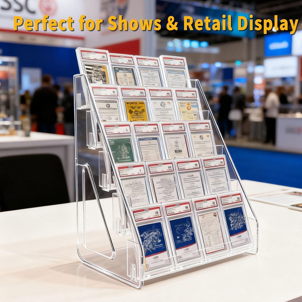 FTNA 2 Pack 3-Tier Greeting Card Display Stand – Clear (2pack)
