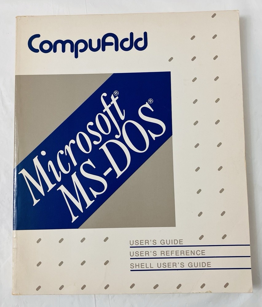 CompuAdd Microsoft MS-DOS User Guide User Reference Shell Guide (1988) Manual VG
