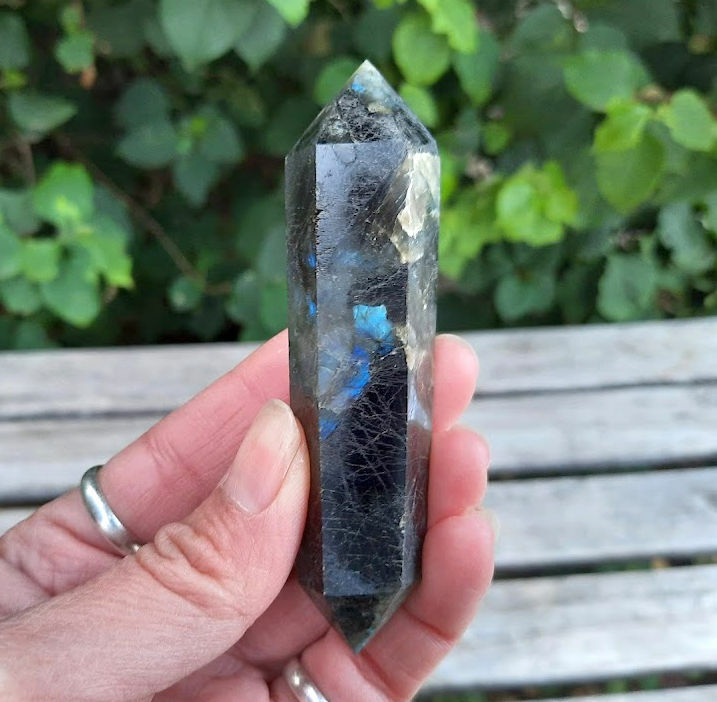 Labradorite Double Terminated Wand Set, Transformation, Higher Realm Connection