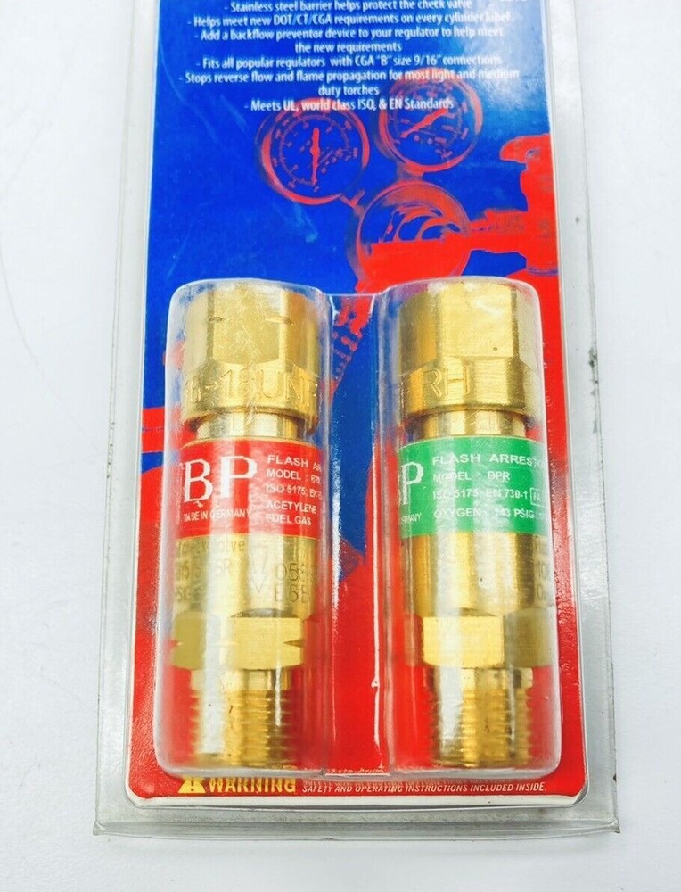SUPERFLASH 616226-03540 BACKFLOW PREVENTORS FOR REGULATORS - OXYGEN / ACETYLENE