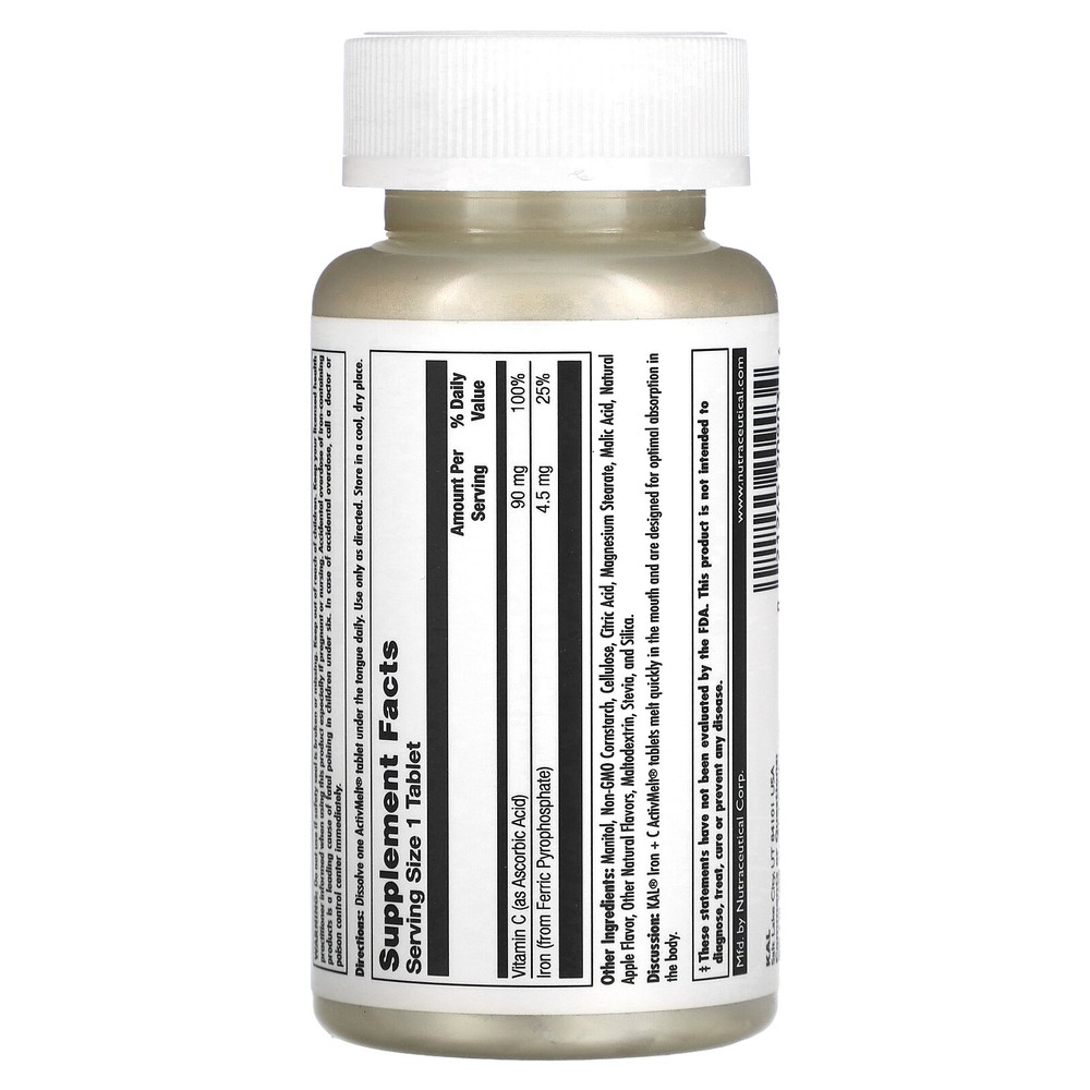 Iron + C, Apple, 90 Micro Tablets