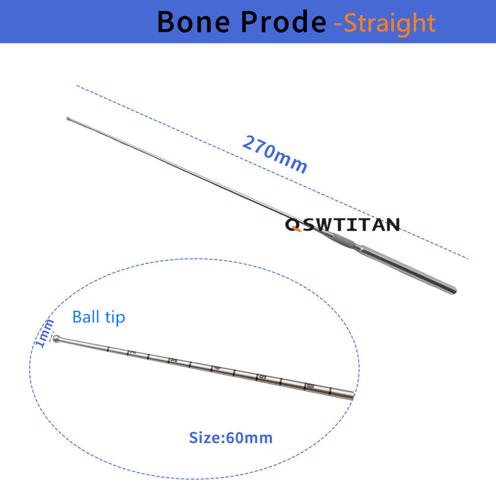 Nerve Root probe Straight Angle with Round tips Veterinary Orthopedic Instrument