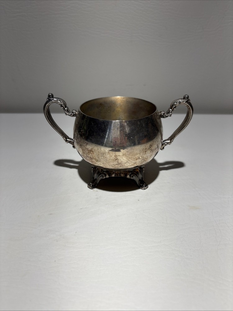 Antique Oneida USA Silver Sugar Bowl