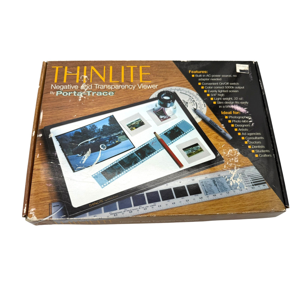 Thinlite Negative And Transparency Viewer By Porta-Trace w/Power Adapter, Tested