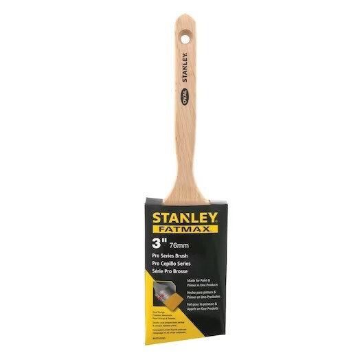 2 PACK- 3" STANLEY® FATMAX® PBT Oval Angle Paint Brushes