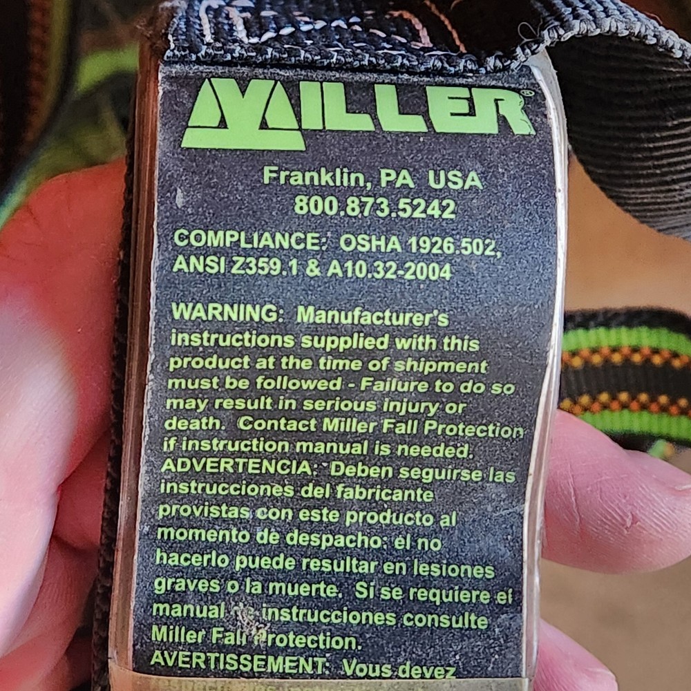 Miller Duraflex Harness E650 UGNU 400lbs + Sofstop 913WLS 6ft