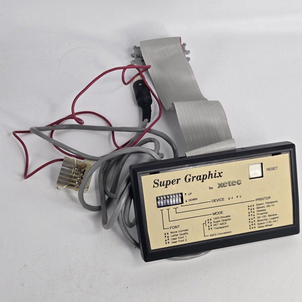 xetec Super Graphix Parallel Interface for VIC-20 and Commodore 64 Untested