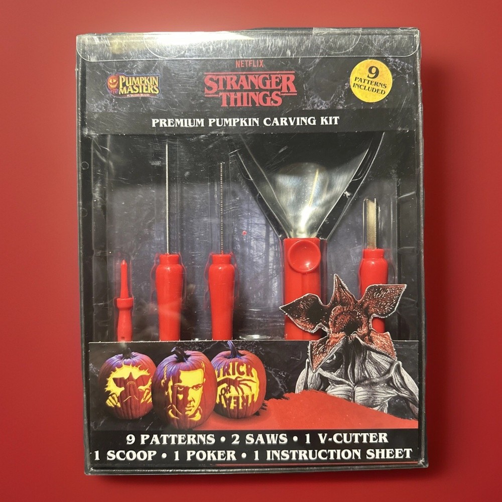 Stranger Things Pumpkin Carving Kit Halloween Netflix Patterns Tools