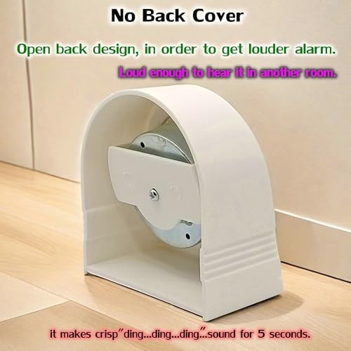 60 Minute Wind Up Timer, Visual Mechanical Timer with Loud Alarm, Manual White