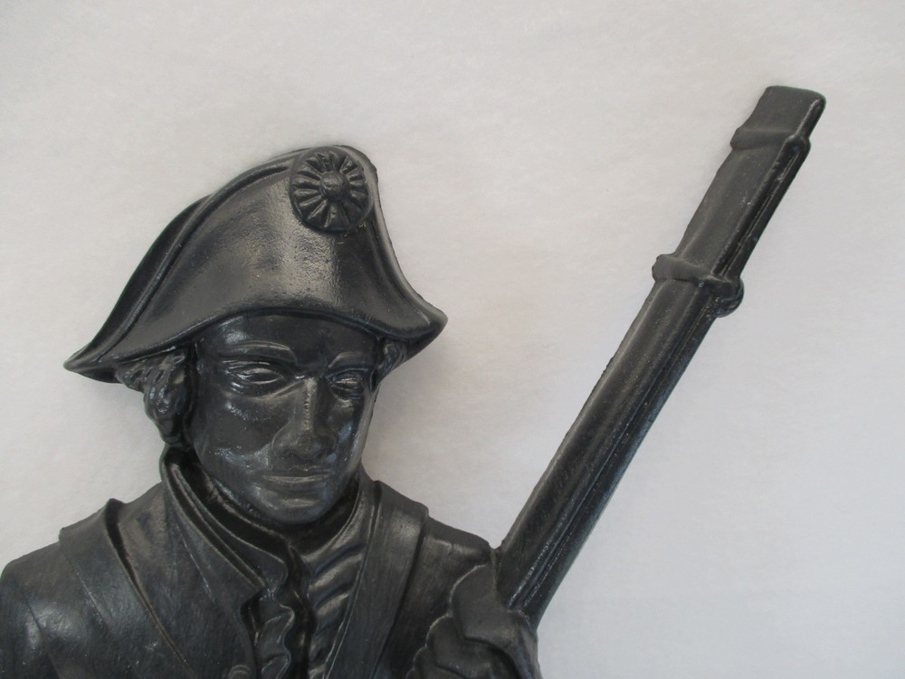 (3) American Molded Plastic PATRIOT w/ Gun Wall Art 20" Tall (2) Same (1) Diff