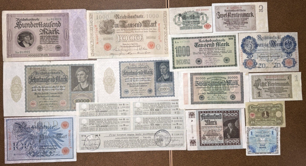 Germany 1940s VF-UNC 15 Note Collector Set