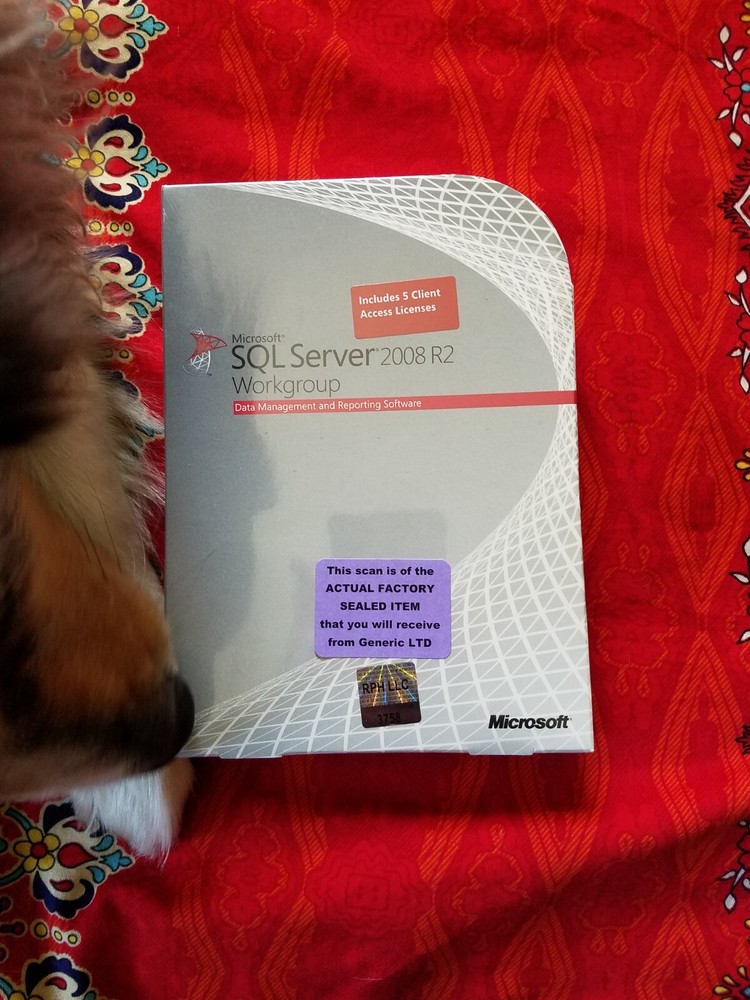 Factory Sealed - A5K-02817 Microsoft SQL Server 2008 R2 Workgroup 5 CAL