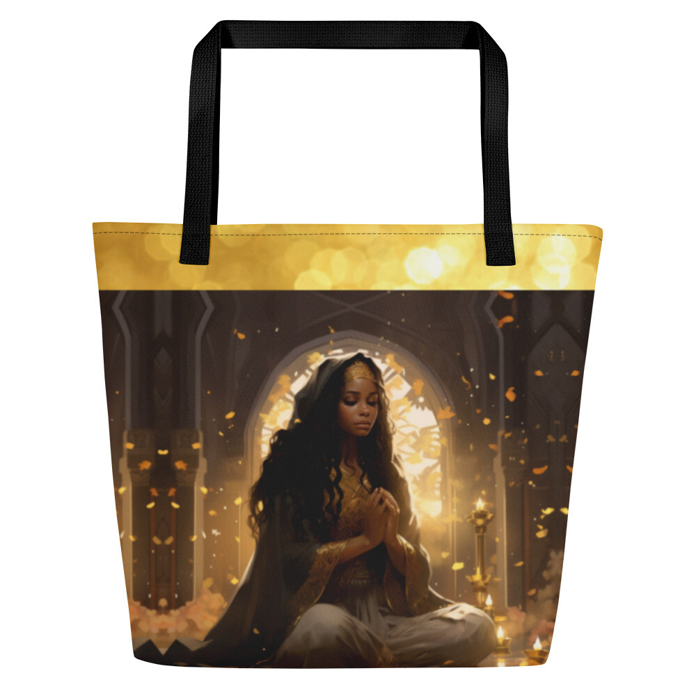 Prayer Warrior Large Tote Bag