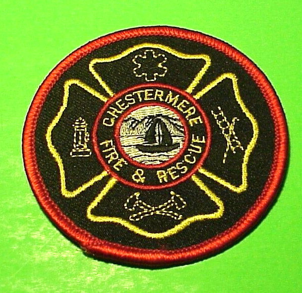 CHESTERMERE  CANADA  FIRE & RESCUE  3"  FIRE DEPT  PATCH  FREE SHIPPING!!!