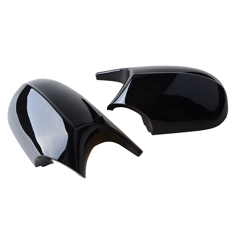 Pair Gloss Black Mirror Cover Caps M Style For BMW E90 E91 E92 E93 LCI 08-13